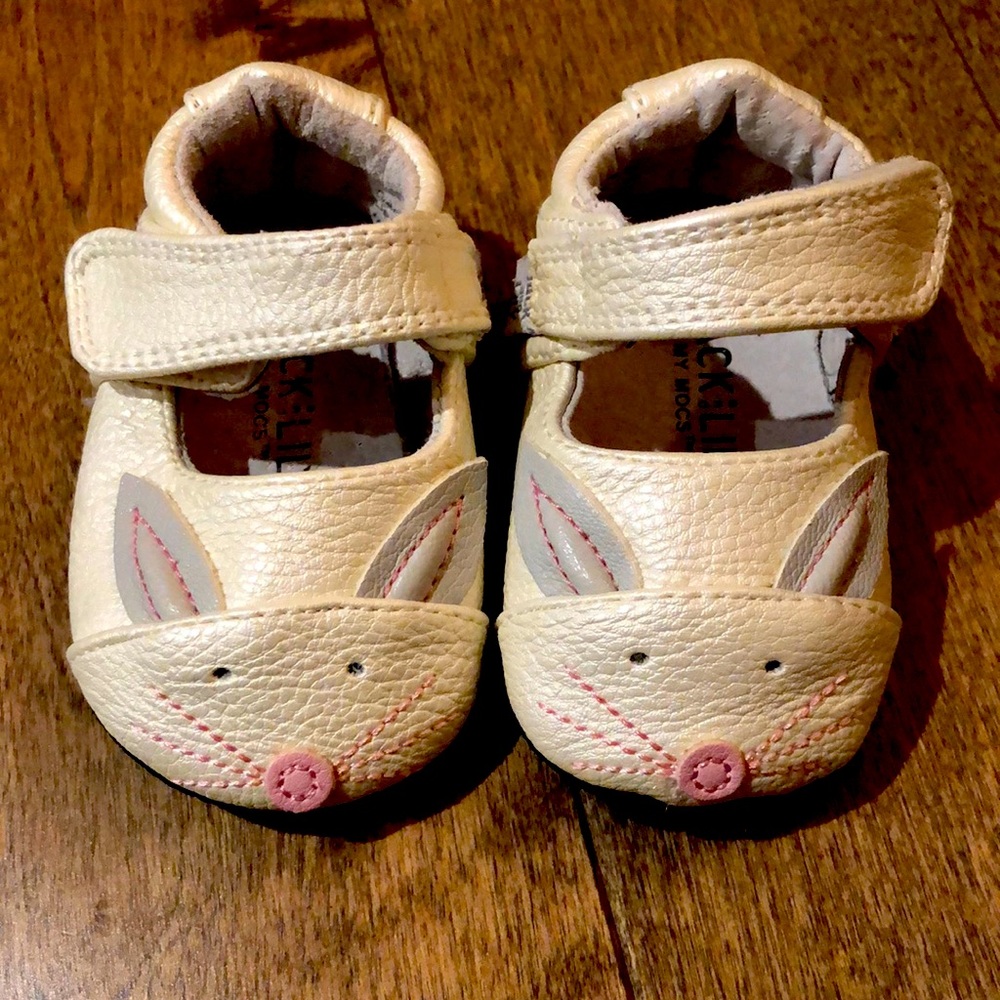 Jack and Lily (My Mocs) Leather Baby Bunny Shoes - Size 0-6M